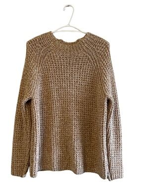 Denver Hayes Marled Tan & Beige Crewneck Knit Sweater – Size XL GUC